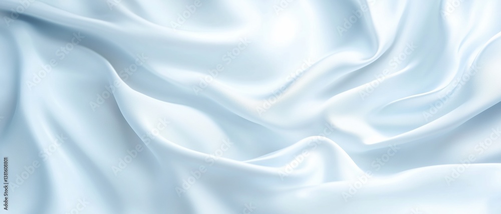 Aufkleber textured white fabric with elegant folds showcasing softness and light reflection in a serene settin