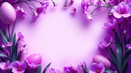 Fototapeta premium Wonderful easter spring background with eggs