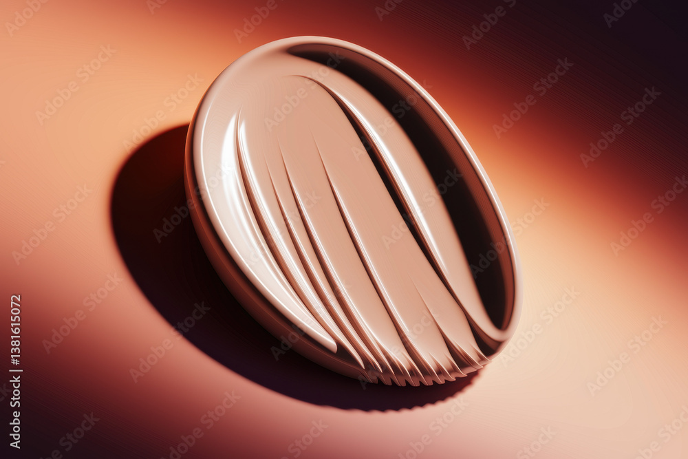 Poster elegant abstract plate design with soft curves and warm color gradients in muted earth tones