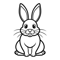 Easter rabbit, easter Bunny. Vector illustration.

