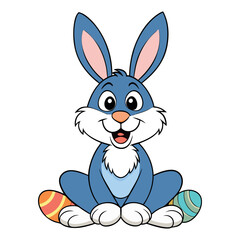 Easter rabbit, easter Bunny. Vector illustration.

