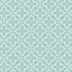 Crochet knitting flowers, crafts embroidery seamless pattern. Lattice lace ornamental background