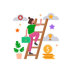 Strategic Career Development Growth Framework Vector Illustration