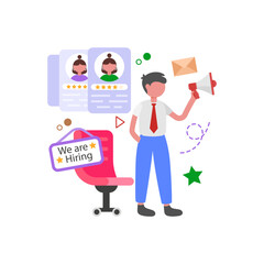 Successful We Are Hiring Campaign Strategies Vector Illustration