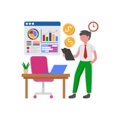 Strategic Financial Planning Optimization Techniques Vector Illustration