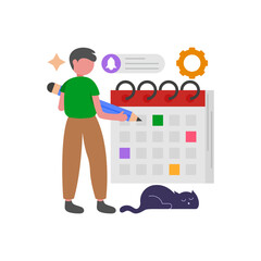 Efficient Organizing Schedule Management Tools Vector Illustration