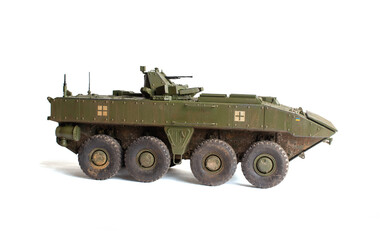 Scale model of old vehicle