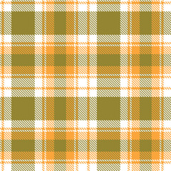 Elegant Seamless Tartan featuring Smoky White and Vibrant Lightning Yellow Fabric Design