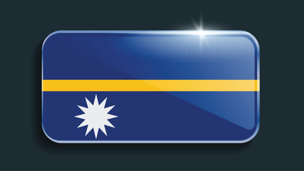 Square Nauru Flag with Original color