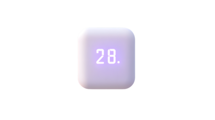 Number 28 Displayed on a Modern Digital Screen with Soft Glow Ideal for Countdowns Timers an