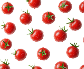 Fresh red strawberries food isolated on transparent background, png
