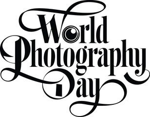World Photography Day typography design