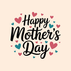 Obraz premium happy mothers day typography 202504041
