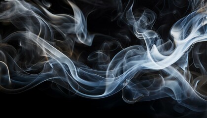 Fototapeta premium Abstract smoke trails on black