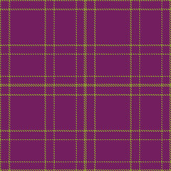 Fototapeta premium Plaid pattern seamless. Vintage Krypton Green & Dusty Rich Purple Tartan Fabric Design.