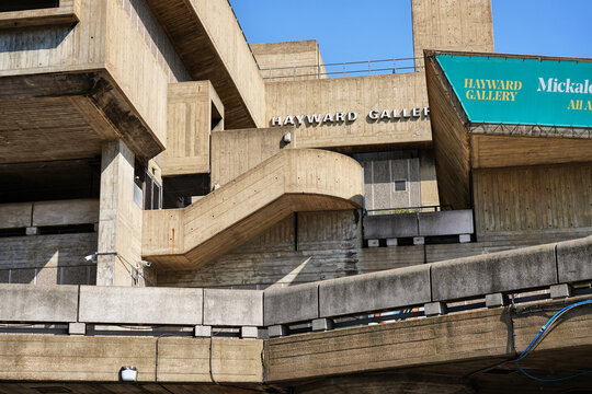 Hayward Gallery Lettering Name Signage, Iconic Southbank Centre Landmark Building Logo Sign, Cultural Hub, Brutalist Architecture, South Bank, Belvedere Road, Central London, UK, 2025