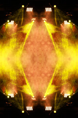 Abstract texture background for design. Stage light and smoke on stage, lighting and spotlights