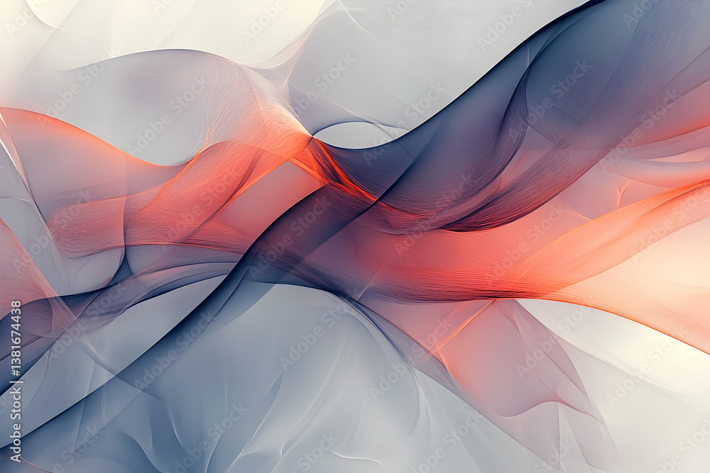 Poster abstract image featuring flowing lines and a gradient color scheme