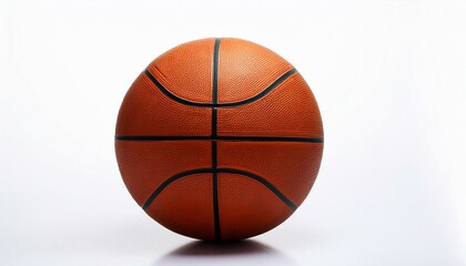 Fototapeta premium Orange basketball on white background