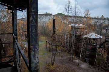 Fototapeta premium An abandoned historic quarry in Kraków that served as a famous film set