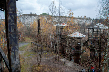 Fototapeta premium An abandoned historic quarry in Kraków that served as a famous film set