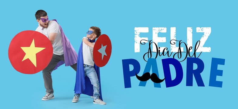 Spanish greeting banner for Father's Day