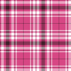 Traditional Jaipur Pink Seamless Tartan with Dusky Piermont Stone Red accents Fabric Design