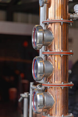 Copper Steel Column Vessel Brewery Equipment Alcohol Distillery