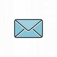 Modern Digital Envelope: Simplistic Blue Icon for Mail, Message, and Communication in Graphic Design