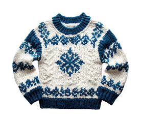 Cozy winter sweater display product isolated on transparent background, png