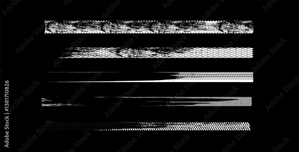 Poster light and shadow play through metal slats creating abstract patterns in a darkened space during late