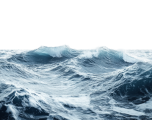 Waves crashing ocean nature sea overhead motion isolated on transparent background, png