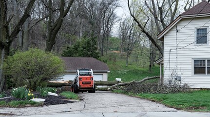 Large Tree Downed in Storm Blocking Drive