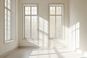 Modern residential window installation with contemporary frame design. AI generated illustration.