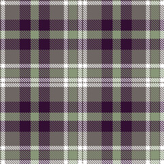 Rich Folkstone and Cool White Seamless Tartan Fabric Design