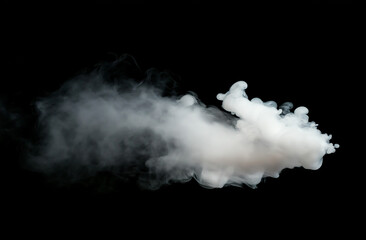 Naklejka premium White smoke on a black background creating an abstract fog and mist texture