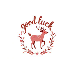 good luck icon with deer