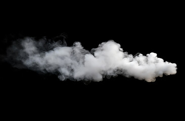  White smoke on a black background creating an abstract fog and mist texture