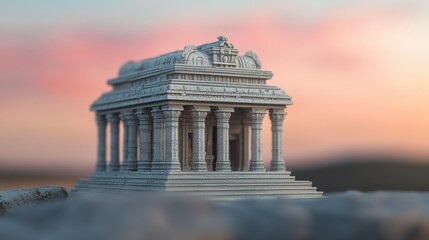 Obraz premium Architectural masterpiece historical site sculpture serene landscape close-up view artistic representation