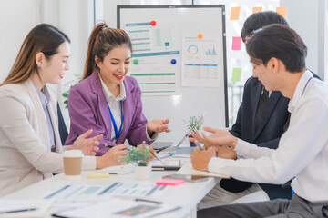 Business Team Collaboration in Meeting