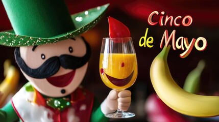 Vibrant Cinco de Mayo: mexican heritage, festive gathering, cultural tribute, traditional dance, lively music, historic commemoration, national pride, authentic flavors, joyful parade carnival energy.