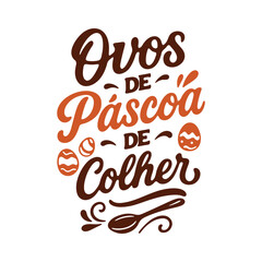 Decorative lettering spoon Easter eggs