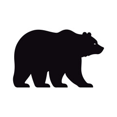Fototapeta premium Bear Walking Silhouette. Bear: A Symbol of Strength. 