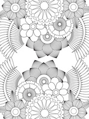 PrintFlowers Coloring Pages For Adules