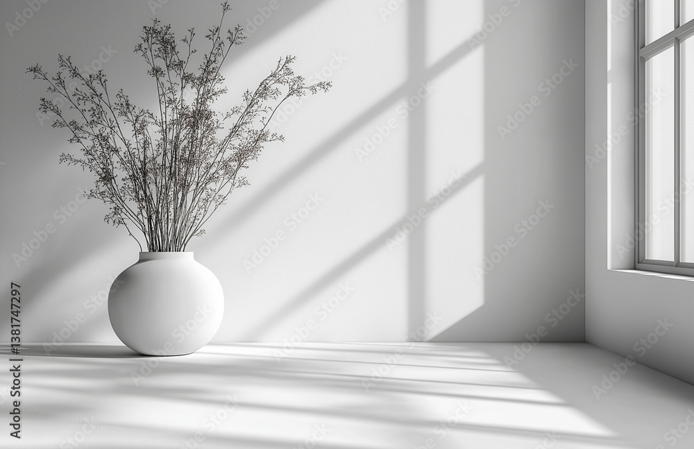 Aufkleber 159. white background with soft gray gradient and empty space for text or design