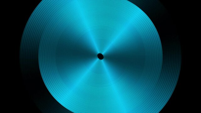 Blue and black glossy circles and linear rings abstract minimal tech background. Seamless looping geometric motion design. Video animation Ultra HD 4K 3840x2160