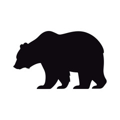 Bear Walking Silhouette. Bear: A Symbol of Strength.
