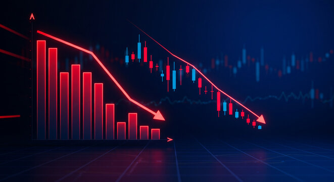 Graphique du march&eacute; commercial : chute des &eacute;changes internationaux et impact &eacute;conomique
