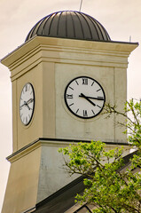 Baldwin County Courthouse clock in Bay Minette Alabama, clock tower dome