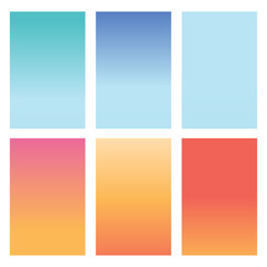 Obraz premium Gradient Set Vector, Gradient Vector, Colorful Background, Gradient Sample, Gradient Wallpaper, Phone Wallpaper, Ombre Gradient, Ombre Vector, Vector Illustration Background